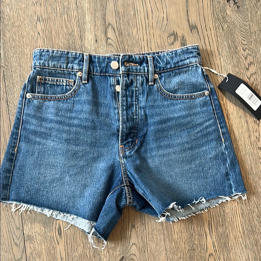 Veronica Beard Ellis Shorts - Blue Denim Cutoff Shorts